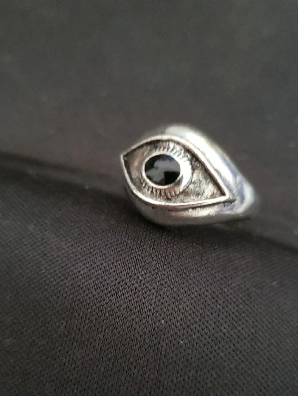 Vacation Silver Eye Signet Ring - Men's Accessory Unisex Cyber